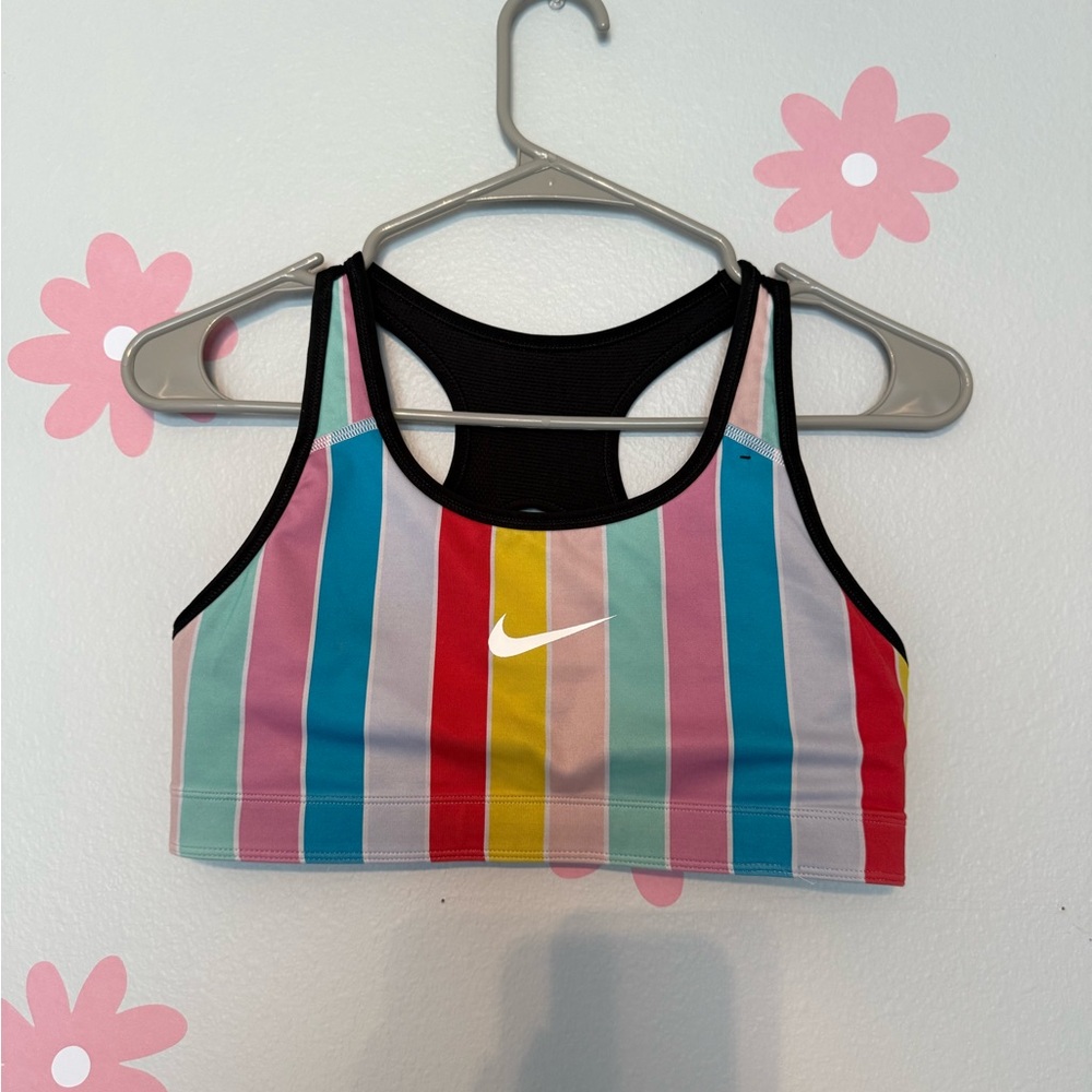 Nike Colorful Striped Sports Bra - Reversible